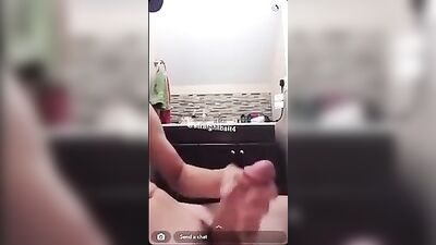 Straight dude having a little snap action with his cock boys porn