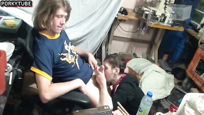 Sucking off his straight friend boys porn