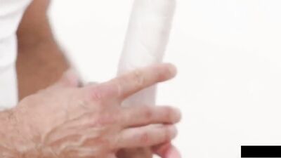 Young Boys Bareback Debut with Dads Dildo
