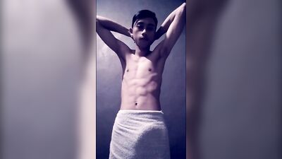 Big Towel Boy Reveals His Huge Asian Cock!