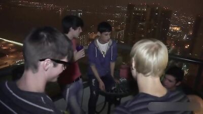 Gay Porn Threesome: Three Boys Leave A Party For Hot Group Fuck