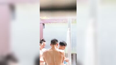 Asian Shower Spycam: Uncut Twink Webcam Showers Locker Room Lockers Cam