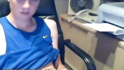 Office Intruder - Aussie Boys Porn Cums Again!