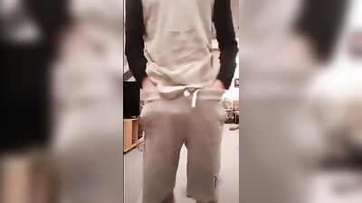 Straight Boys Web-Cam: Big Bulge in White Boxer Briefs!