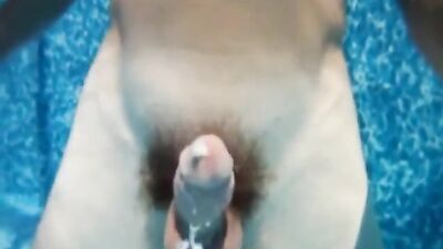 Gay Pool Cum: Amateur Solo Sex Shots!