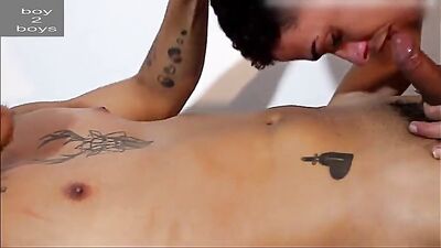 Gay Porn Video: Twink Tugging Testicles in Action Latino Scene!