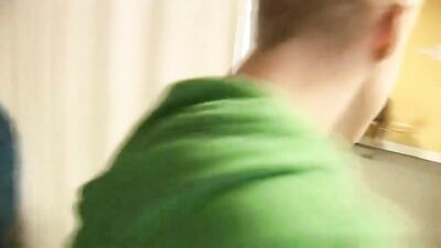 Conference Room Threeway - Twink Bareback Cum Shots Handjob