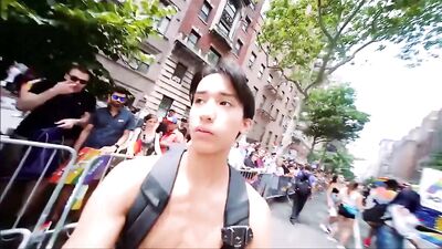 Hot Queer Asian Twink Threesome - Muscle Boys Voyeur