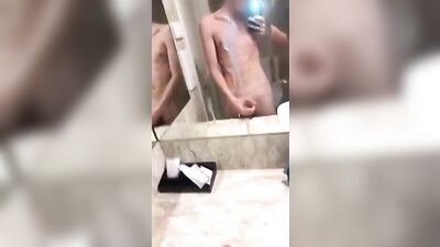 Selfie Twink Porn Goes Rogue and Smashes the Mirror