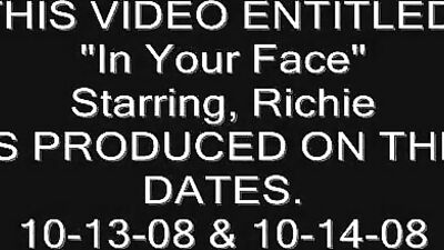 Gay Porn In Your Face with Richie - Amateur Solo Straight Boys