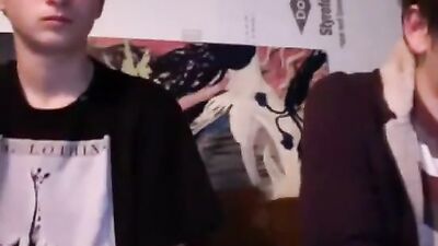 Gay Twink Cum and Hand Job Show for Straight Friend Webcam Video