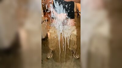 Cum Splatter on the Mirror - Boy Shoots Like A Pro Boys Porn