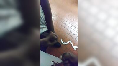 Public Library Boys Porn: Black Cum Shots Outside!