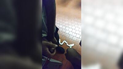 Public Library Boys Porn: Black Cum Shots Outside!