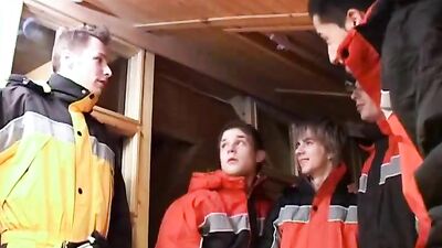 Winter Gay Porn Vacation - Teen Ski Lodge Action!