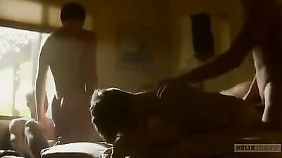 Hot Twinks in Action: Bareback Group Sex Oral Show