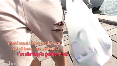 Big Rig Muscle Boys - Gagging Action Outside Public Play!