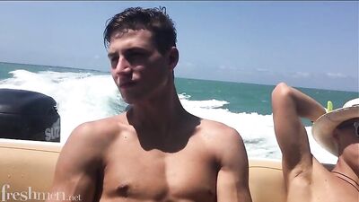 Big Rig Muscle Boys - Gagging Action Outside Public Play!