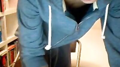 Swiss Cutie Explores His First Time Amateur Big Cock Experience - Table Jerk!