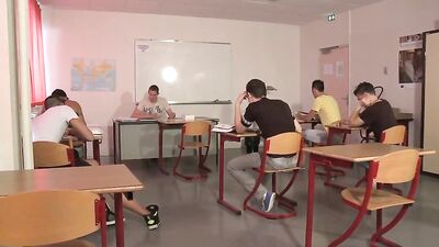 Gay Boys Porn: After Lessons College Students Gangbang Teacher