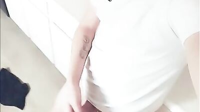 Jerking My Dick Twink Gay Porn Tube: Kitchen Cock Play