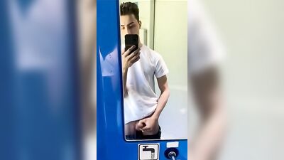 Cumming on the Train: Gay Porn Boys Ultimate Bathroom Experience!