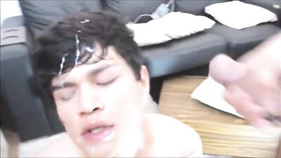 Cum Dump on Cariocas Face #34;isso#34; - Double Load Facial Fun