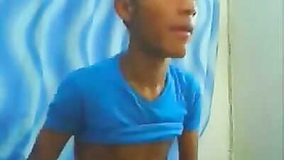Brazilian Twink Jerks Big Cock: Web-Cam Gay Solo Show