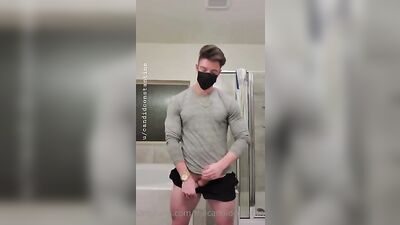 Bathroom Antics with Muscle Boys: Cocks, Shots and Handjobs!