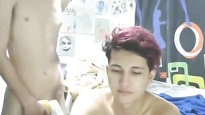 Gay Porn Couple: Hot Webcam Action Latino Oral Bareback Chatroom Play!