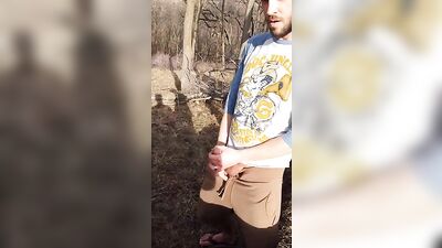 Straight Married Amateur Jacks Off in Public!