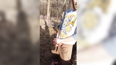 Straight Married Amateur Jacks Off in Public!