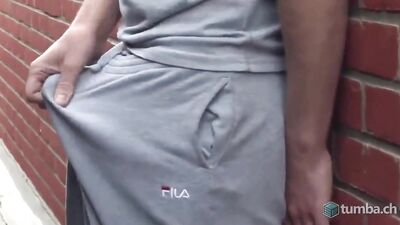 Gay Porn Twink: Riding Huge Dick Against the Wall