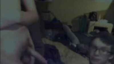 Cumming Cute Nerdy: First Time Oral Web-Cam Explosion