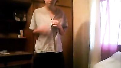 Sexy stripping + wanking - Amature Cum Shots Solo Web-Cam He likes his balls too