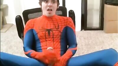 Spider-Man Cum Shots: Twink Superheroes Web-Cam Show