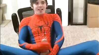 Spider-Man Cum Shots: Twink Superheroes Web-Cam Show