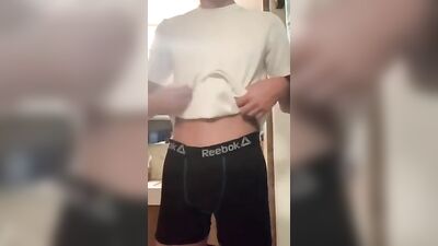 Fit Nineteen-Year-Old Strips Mens Gay Porn