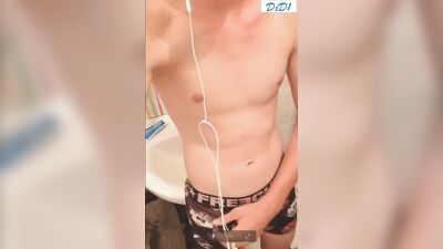Cute jerks in the boys washroom teen solo porn