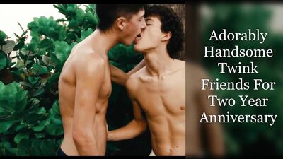 Two Year Anniversary Cum Shots Handjob: Adorably Handsome Twink Porn Friends Reunite!