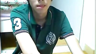 Asian Teen Twink Webcam Show: Korean Boys First Time Handjob Solo Gay Porn!