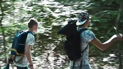 The Tent is Too Small - Action Bareback Cum Shots Oral Public Outside