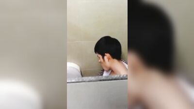 Asian Thickness: Caught Public Bathroom Blowjobs!