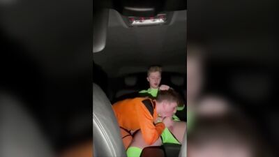 Gay Soccer Boys Bareback in Car Fetish Video