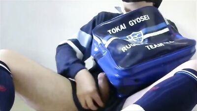 Asian Sport Twinks Jerk Off and Cum in Sexy Gear