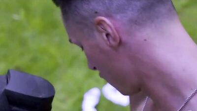 Outdoor Bareback Fun - Cum in Mouth Blowjobs