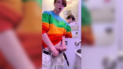 Gay Teen Porn: Solo Boy in Bathroom Airplane!
