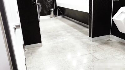 Raw Public Restroom Encounter: Bareback Fuck in the Mens Room!