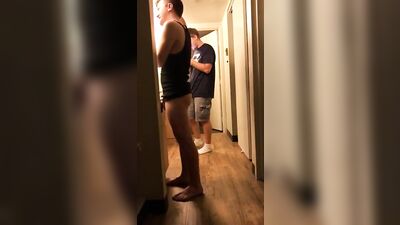 Brother Caught Shaving and Flashing Hard Cock Porn!