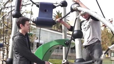 Sex hot twinks park hot sex show